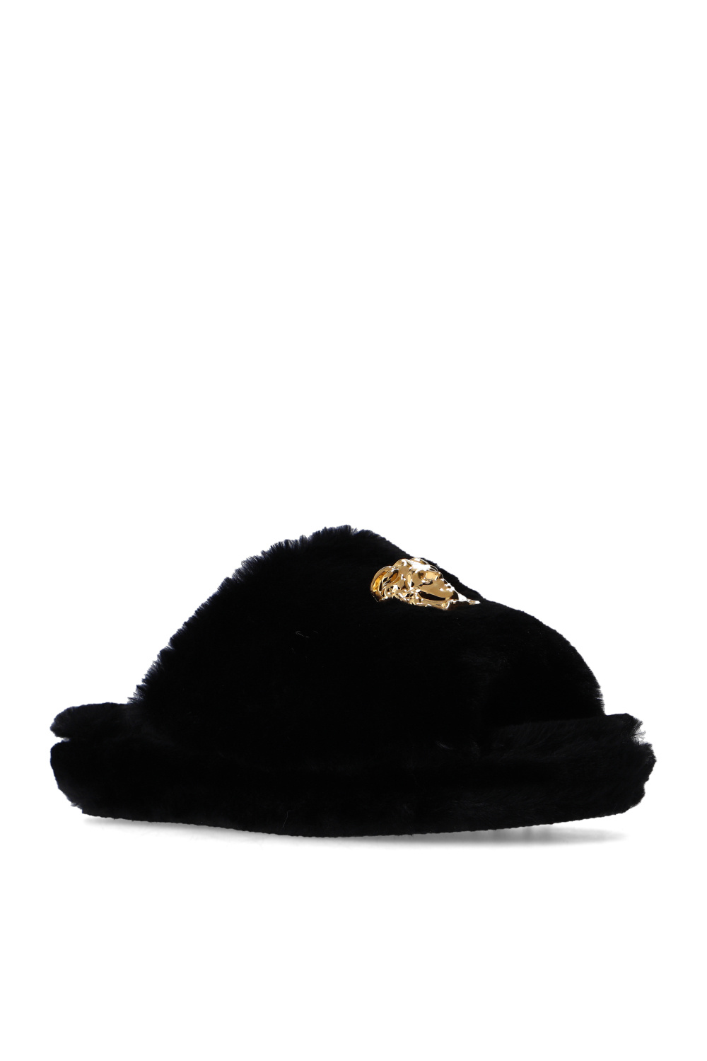 A Look at Her Shoe Style Through the Years - Black Furry